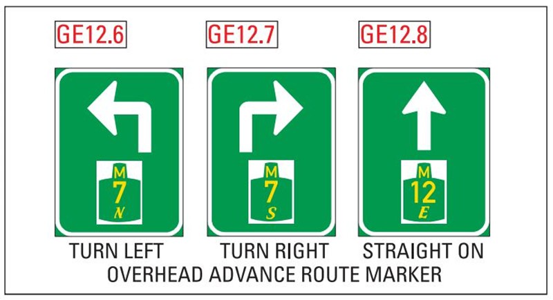 Overhead route marker