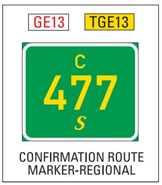 On numbered regional routes