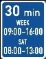 Maximum stay during two periods/days