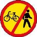 Pedal cycles and pedestrians prohibited