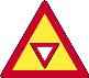 Traffic control “YIELD” ahead